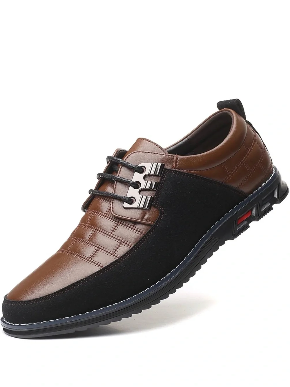 Recyphi Men's Oxford Derby Orthopedic Dress Shoes Brown Black NWOT Size 13.5
